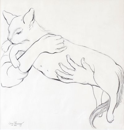 Przytulanka, 2000, (ołówek) autorstwa Joan Thewsey