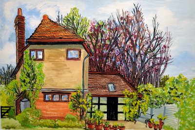 Rose Cottage, Cookham, Lord Astors Farm Cliveden, 2009 autorstwa Joan Thewsey