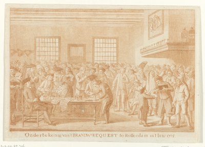 Podpisanie wniosku Brandewijna w Rotterdamie, 1785 Podpisanie Brand.W. Prośba w Rotterdamie w 