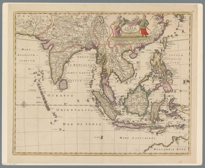 Kaart van Indonezja Mapa Indii Wschodnich (tytuł na obiekcie) autorstwa Joannes L
