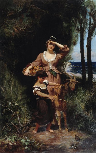 Chevrere nad morzem Obraz Joanny Rave (1827-1882) wym. 219x139 cm. Obowiązkowa wzmianka: Collection fondation faith de Provence, Marseille autorstwa Joanny Rave