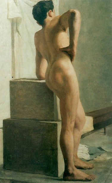 Akt męski widziany z tyłu autorstwa Joao Batista da Costa