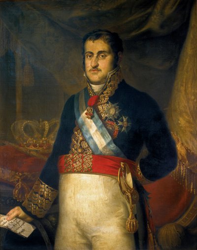 Portret Ferdynanda VII (Fernando VII autorstwa Joaquin Manuel Fernandez Cruzado