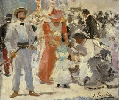 Na Targach; En la Feria, autorstwa Joaquín Sorolla