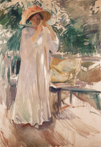 Klotylda w swoim ogrodzie, 1910 autorstwa Joaquín Sorolla