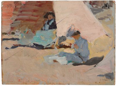 Plaża, Biarritz autorstwa Joaquín Sorolla
