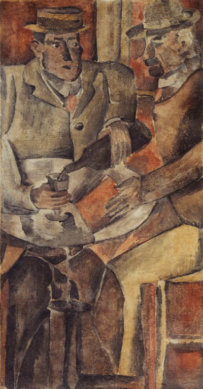 Spotkanie w kawiarni, ok. 1926 (tempera na płótnie) autorstwa Joaquín Torres García