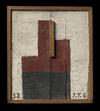 Kształt w kolorze ziemi i czerni autorstwa Joaquin Torres-Garcia