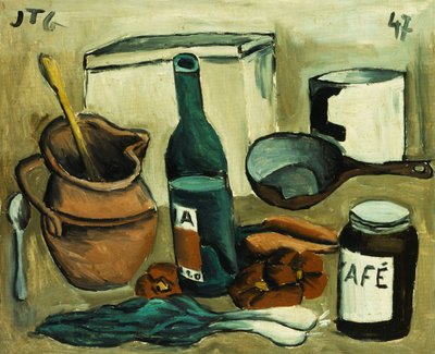 Martwa natura; Pudełko z siedmioma przedmiotami; Naturaleza Muerta, Caja de Carton a Siete Tonos autorstwa Joaquin Torres-Garcia