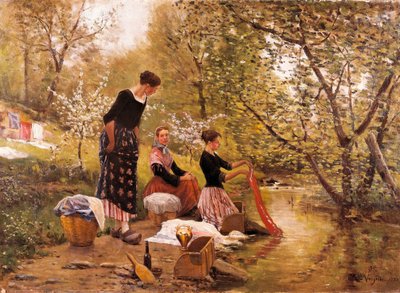 Obraz „Praczki” Joaquima Vayreda i Vila (1843-1894). 1883 autorstwa Joaquin Vayreda