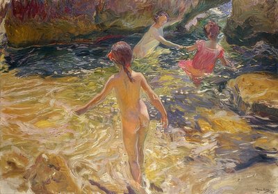 Badende, Javea. 1905 autorstwa Joaquín Sorolla