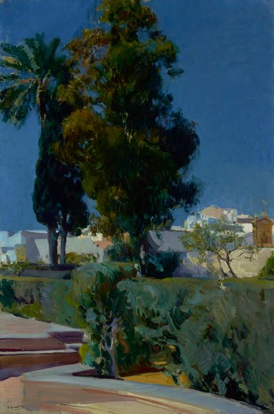 Narożnik ogrodu, Alcazar, Sewilla, 1910 autorstwa Joaquín Sorolla