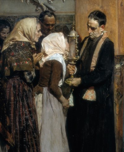 Relikwia, szczegół autorstwa Joaquín Sorolla