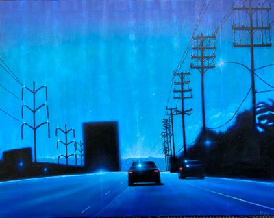 Ventura Highway ok. 2020 (akryl na panelu) autorstwa Joby Hickey