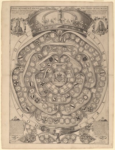 Róża Talbota: Zapis Rycerzy Podwiązki, 1486-1589 autorstwa Jodocus Hondius I after Thomas Talbot