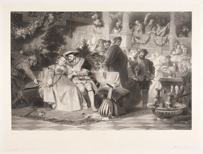 Henryk VIII i Anna Boleyn autorstwa Joel Ballin