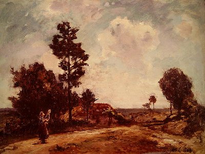 Krajobraz z kobiecą postacią autorstwa Johan Barthold Jongkind