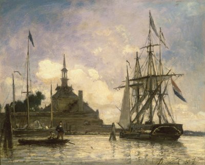 Port w Rotterdamie autorstwa Johan Barthold Jongkind