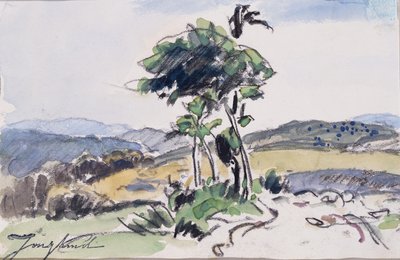 Bez tytułu (akwarela i węgiel na papierze) autorstwa Johan Barthold Jongkind