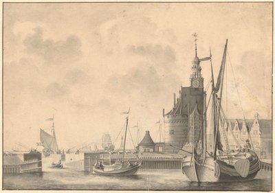Port w Hoorn autorstwa Johan Antonie Kaldenbach
