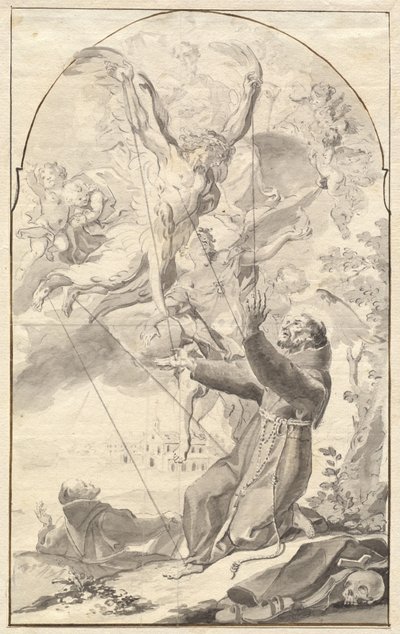 Stygmatyzacja św. Franciszka autorstwa Johan Baptist Enzensberger