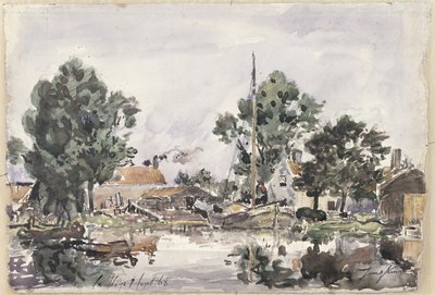 Kanał w Hadze, 1868 autorstwa Johan Barthold Jongkind