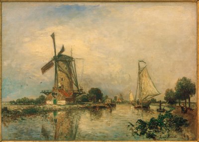 w Overschie autorstwa Johan Barthold Jongkind