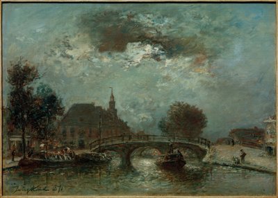 Dom starych kobiet i dzieci w Spui „w Hadze autorstwa Johan Barthold Jongkind