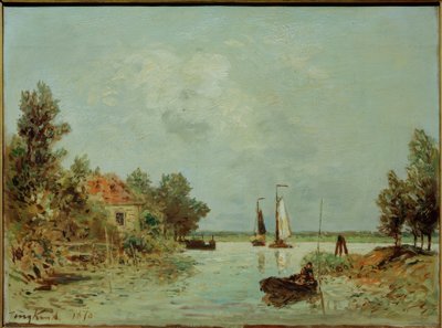 Die Maas w Dordrecht autorstwa Johan Barthold Jongkind