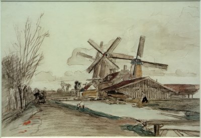 Młyny Stolk, Rotterdam autorstwa Johan Barthold Jongkind