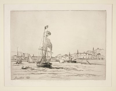 Wejście do portu Honfleur autorstwa Johan Barthold Jongkind