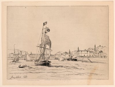 Wejście do portu Honfleur autorstwa Johan Barthold Jongkind