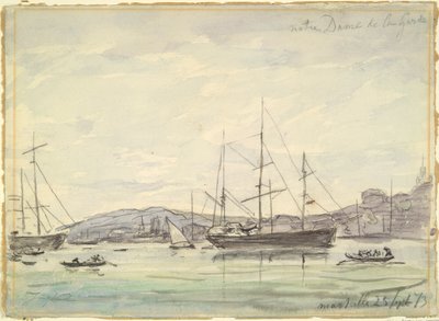 Scena portowa, Marsylia autorstwa Johan Barthold Jongkind