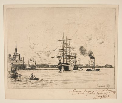 Stary Port w Rotterdamie autorstwa Johan Barthold Jongkind