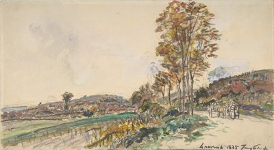 Droga w pobliżu La Côte-Saint-André, 1885. autorstwa Johan Barthold Jongkind