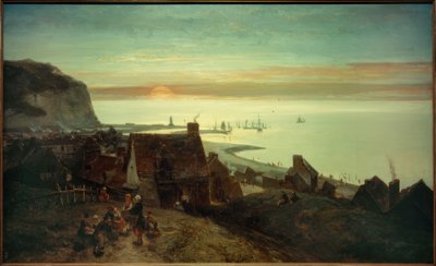Zachód słońca na św. Valéryen – Caux autorstwa Johan Barthold Jongkind