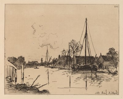 Kanał (Le Canal) autorstwa Johan Barthold Jongkind