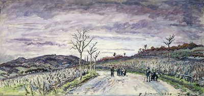Col du Balbins i Montagne de Ornacieux, 1880 (wc na papierze) autorstwa Johan Barthold Jongkind