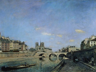 Sekwana i Notre Dame w Paryżu autorstwa Johan Barthold Jongkind