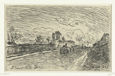 Wyjście ze szpitala Cochin (Faubourg Saint-Jacques, Paryż) autorstwa Johan Barthold Jongkind