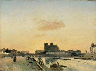 Widok Notre-Dame, Paryż, 1864 autorstwa Johan Barthold Jongkind
