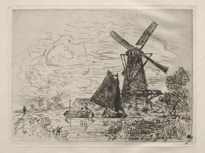 Wiatraki w Holandii autorstwa Johan Barthold Jongkind