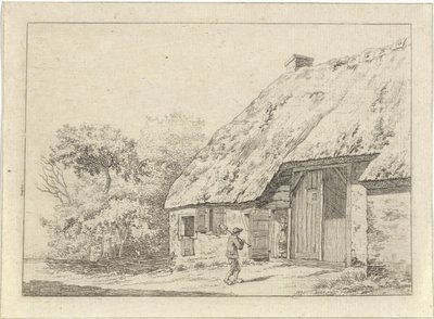 Człowiek z łopatą na farmie autorstwa Johan Christiaan Willem Safft