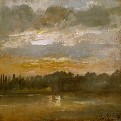 Wieczór nad Łabą autorstwa Johan Christian Dahl