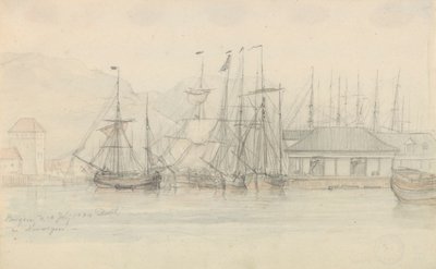 Port w Bergen autorstwa Johan Christian Dahl