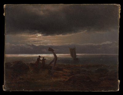 Matka z dzieckiem nad morzem autorstwa Johan Christian Dahl