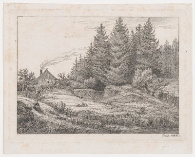 Chłopska chata na skraju lasu autorstwa Johan Christian Dahl