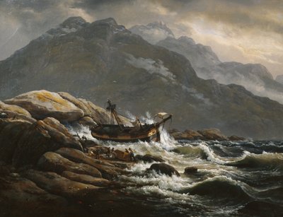 Wrak statku autorstwa Johan Christian Dahl