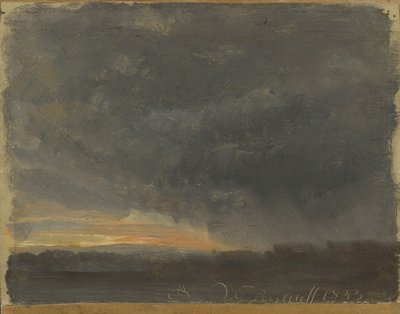 Chmury burzowe z deszczem autorstwa Johan Christian Dahl
