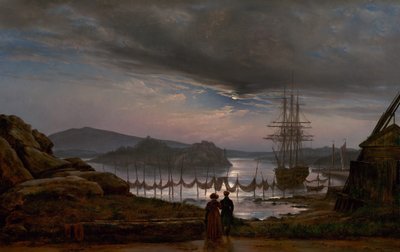 Widok z Vaekero w pobliżu Christiania autorstwa Johan Christian Dahl